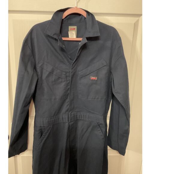 Dickies Dark Navy Wrinkle & Stain Resistant Long Sleeve Coveralls, M - Picture 6 of 12